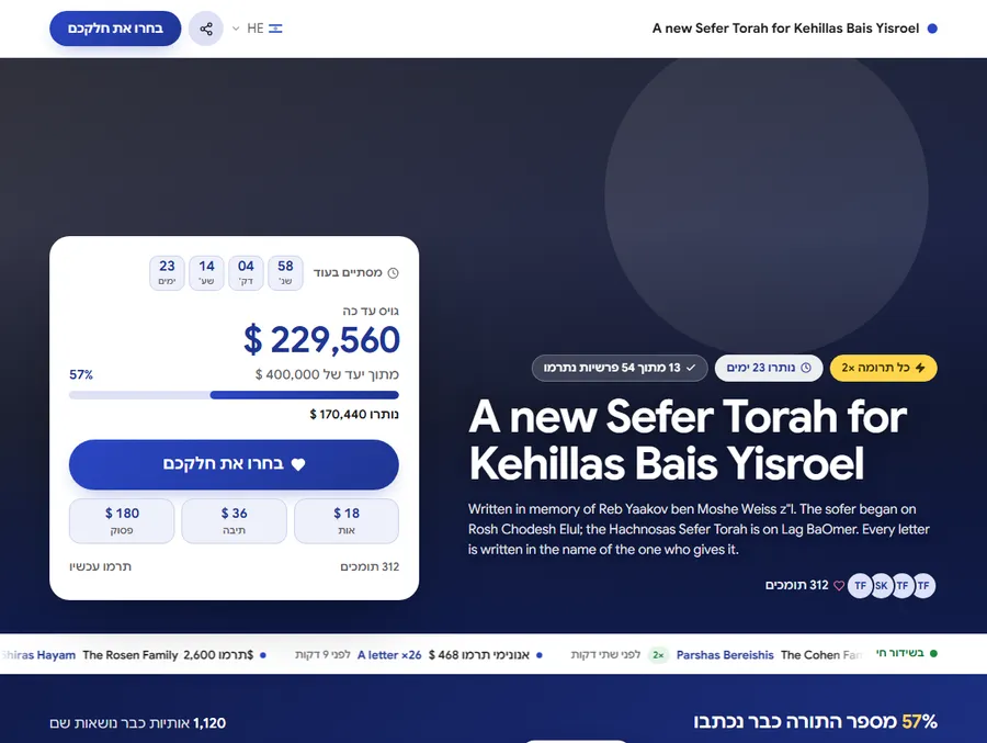 The same page in Hebrew, right to left