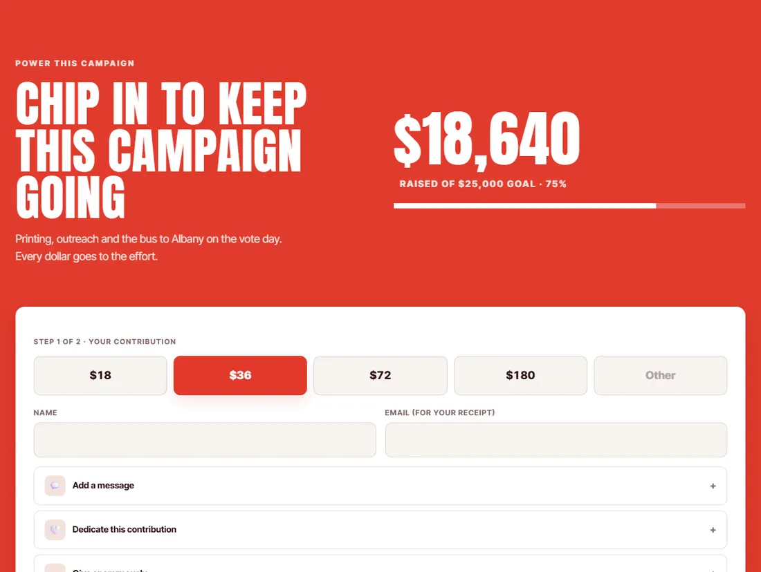 Chip in to keep this campaign going: $18,640 raised of the $25,000 goal